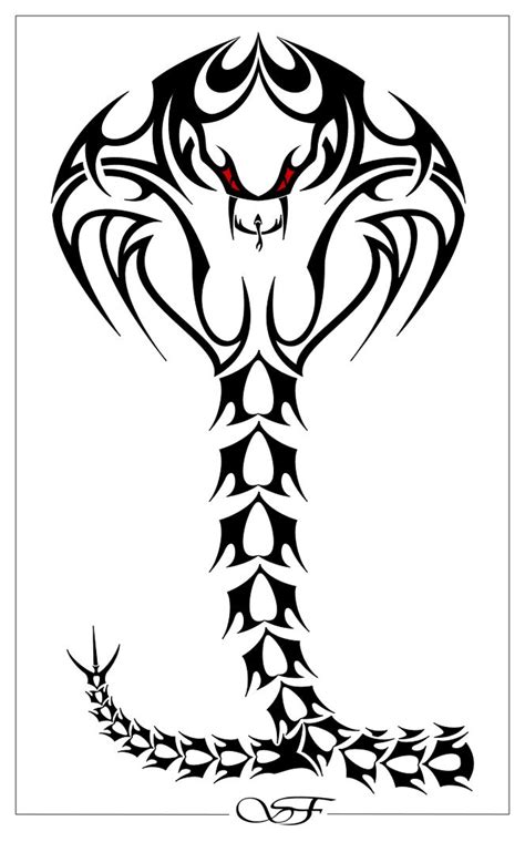 Tribal Snake By Phisch2222 Snake Tattoo Design Cobra Tattoo King