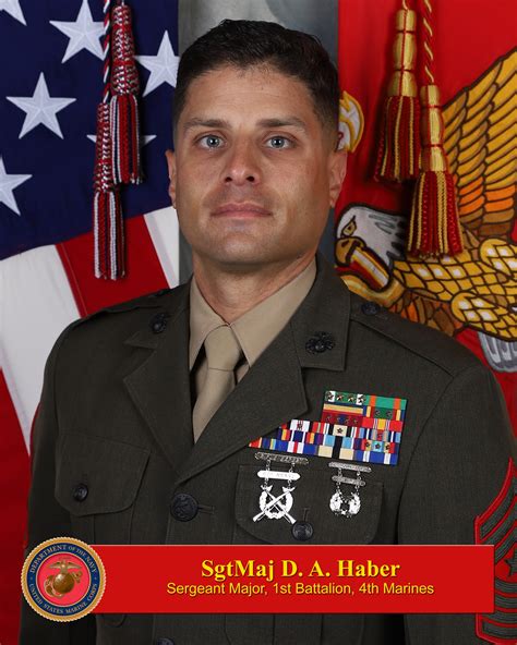 Sergeant Major Daniel A Haber 1st Marine Division Biography