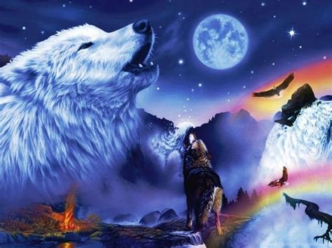 Free Native American Wolf Wallpapers Desktop Background