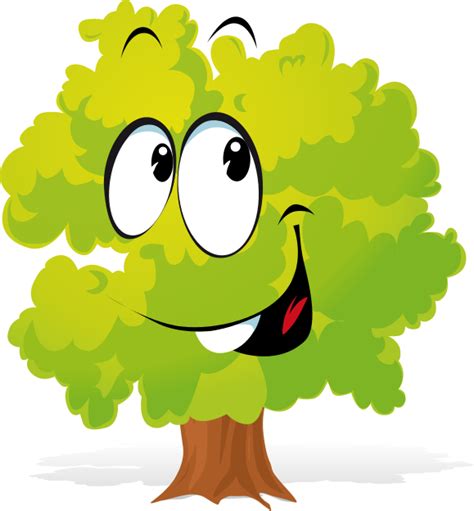 Cartoon Trees With Faces Clipart Best