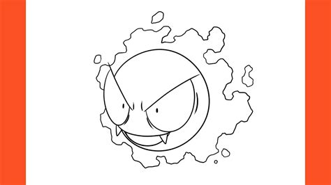 How To Draw Gastly Pokémon Youtube