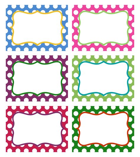 candy labels templates