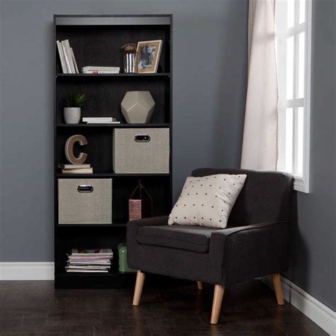 Shop South Shore Axess 3 Shelf Bookcase With 2 Fabric Storage Baskets