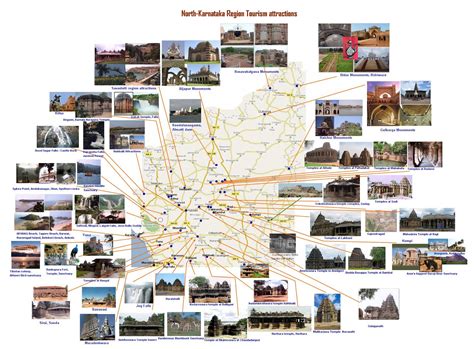 South india tourist map list. We are Starting from our State - Karnataka