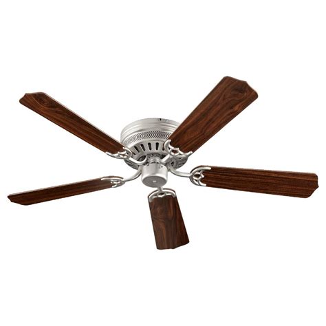The common ceiling fans found in most of the houses have a rod going downwards on what to do when you have a ceiling not that tall. Quorum Lighting Hugger Satin Nickel Ceiling Fan Without ...