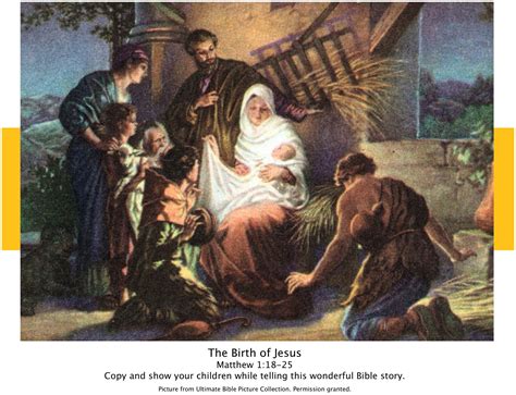 It tells the story beneath all the stories in the bible. Bible Story Pictures - The Birth of Jesus - The Scripture Lady