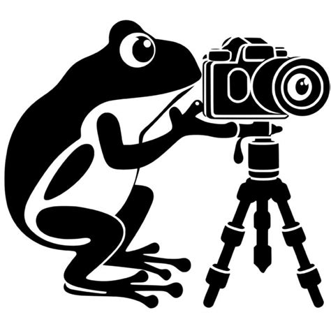 Svg File Frog Holding A Camera For Cricut Silhouette Laser