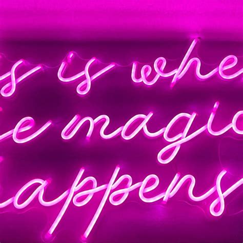 This Is Where The Magic Happens Neon Sign Handmade Neon Sign Etsy