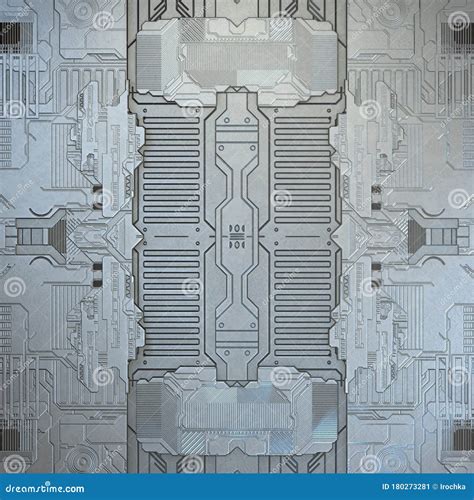 Scifi Panels Futuristic Texture Spaceship Hull Geometric Pattern 3d