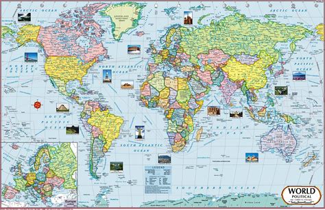 Gambar Peta Dunia Lengkap Dengan Daftar Negara Tata Ruang Nasional
