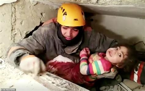 Moment Girl Two Is Found Alive Under Wrecked Building Hours After