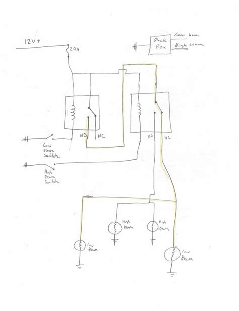 How To Wire My Highlow Beam Circuit Rmechanicadvice