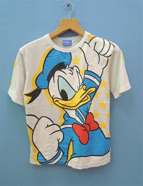 Vintage Donald Duck Full Print Big Logo Cartoon Shirt Disney Funny T