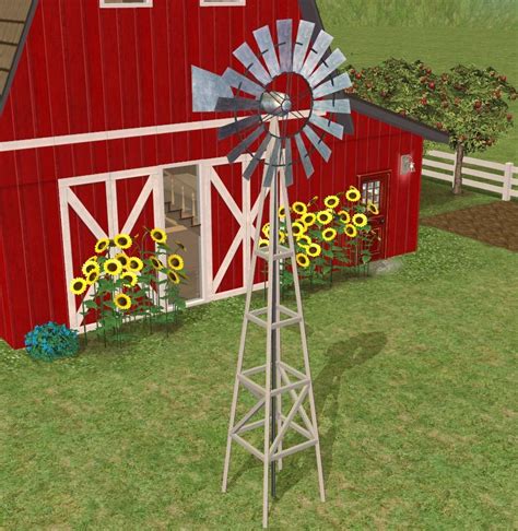 Mod The Sims Farm Windmill Animated 2 Models Basegame And Mandg