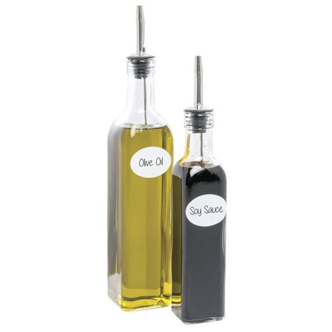 Oil Dispenser Olive And Vinegar Dispenser Bottle Set Clear Glass With