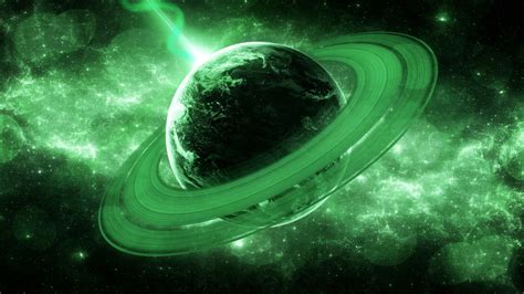 Green Nebula Wallpaper Hd