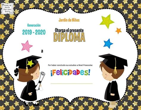 Diploma Graduacion En Infantil Coloreado Para Imprimir
