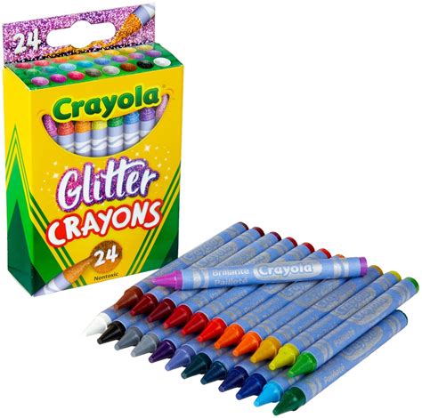 Crayola Glitter Crayons Pack Of 24 52 3715 Office Mart