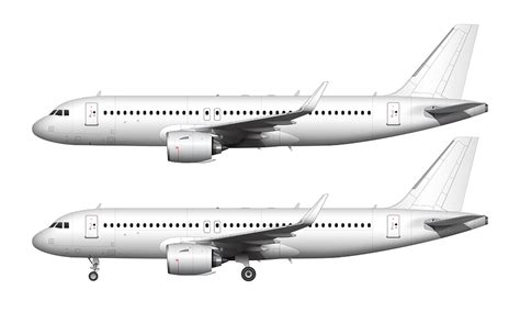 Airbus A320 Neo Blank Illustration Templates Norebbo
