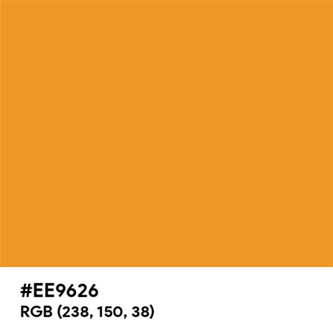 Cadmium Yellow Color Hex Code Is Ee9626
