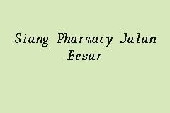 Administrative assistant, warehouse worker, shipping coordinator and more on indeed.com. Siang Pharmacy Jalan Besar, Pharmacy Store in Simpang Ampat