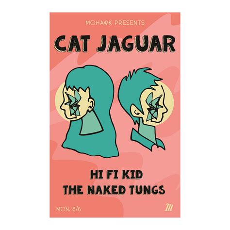 cat jaguar at the mohawk poster austin tx cat barrera art