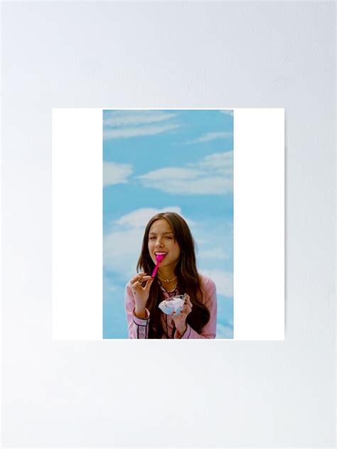 Olivia Rodrigo Eating Ice Cream Poster By Dd Designs77 Redbubble