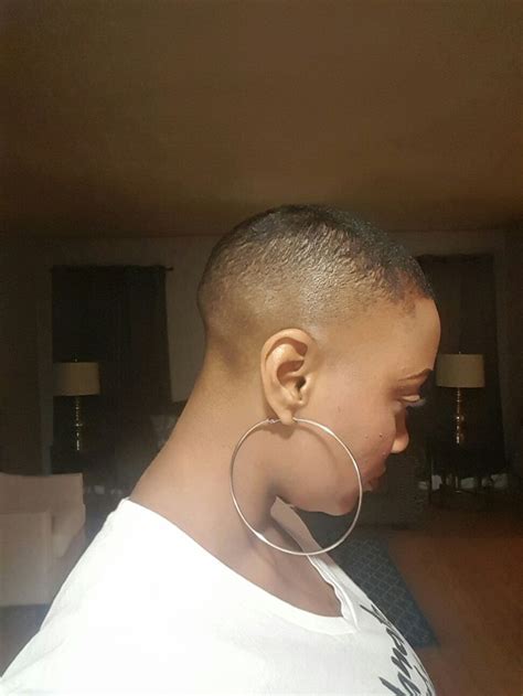 The bald fade haircut is one of the most requested men's looks. Black woman with fade. Black women with barber cuts. Natural hair. | Health and Beauty in 2019 ...
