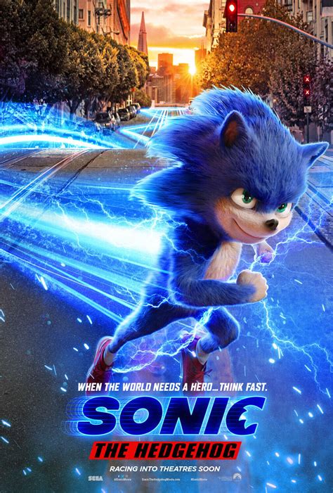 Sonic The Hedgehog 2019 Poster 36x24 21x14 Movie Film Forces Print Silk Ebay