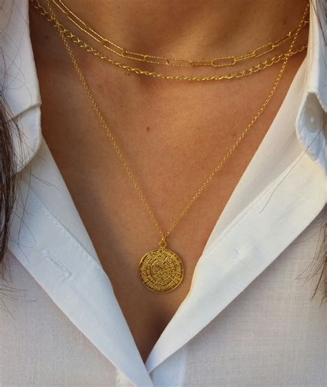 Phaistos And Gold Chains Layered Necklaces