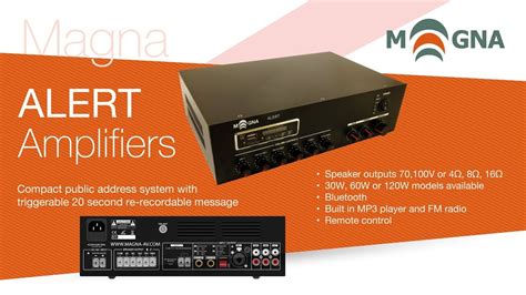 Magna Alert Amplifier Range Youtube