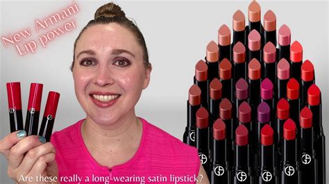 New Armani Lip Power Lipsticks Long Wearing Satin Lipsticks Youtube