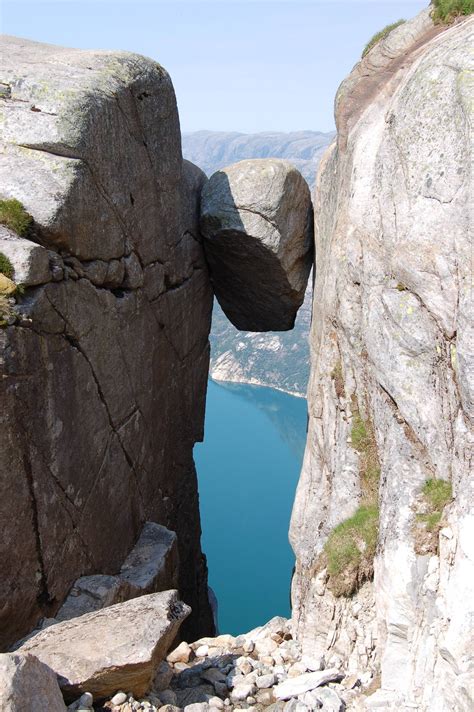 Kjeragbolten Norway A Boulder 1000 Meters Over Lysefjorden And You