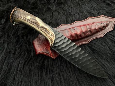 Custom Handmade 1095 Hand Forged Steel Viking Hunting Bowie Knife Kbs