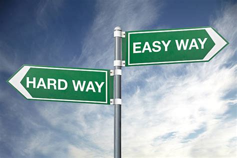 Easy Way Hard Way Stock Photos Pictures And Royalty Free Images Istock