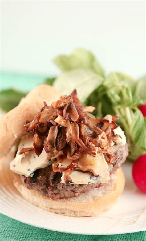 I could not be happier with this simple yet flavorful beef patty. Blue Cheese Burger with Crispy Shoestring Onions and ...