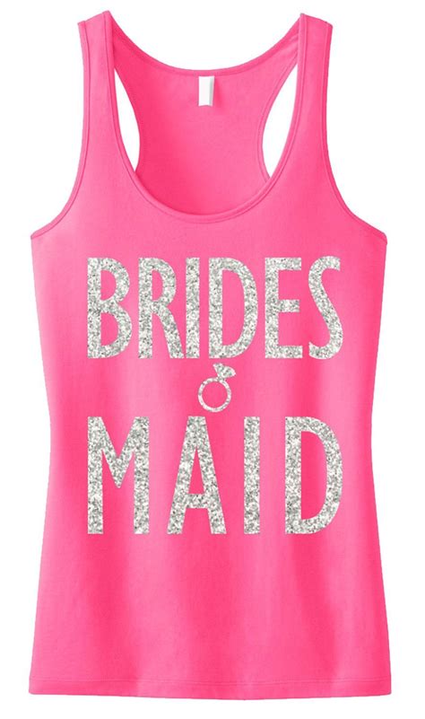 bridesmaid glitter tank top pink nobullwoman apparel wedding tank top bridesmaid tank tops