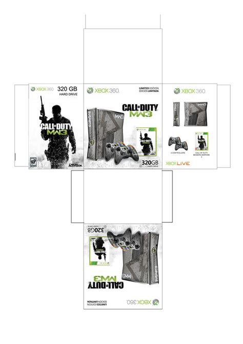 Xbox 360 Slim Modern Warfare 3 Papercraft By Facundoneglia On Deviantart