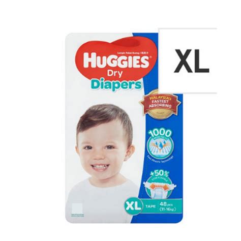 Huggies Dry Diapers Tape Xl 11 16kg 48pcs Pasar Online Malaysia