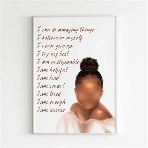 Black Girl Magic Young Queen Art Print Personalized Princess Etsy