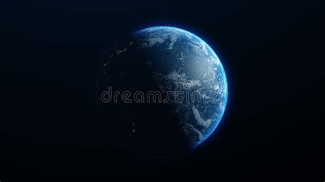 Rotating Planet Earth From Space Seamless Loop Animation Stock Video