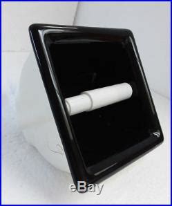 Toilet paper holder material brass surface: Recessed Black Ceramic Toilet Paper TP Holder Mid Century ...
