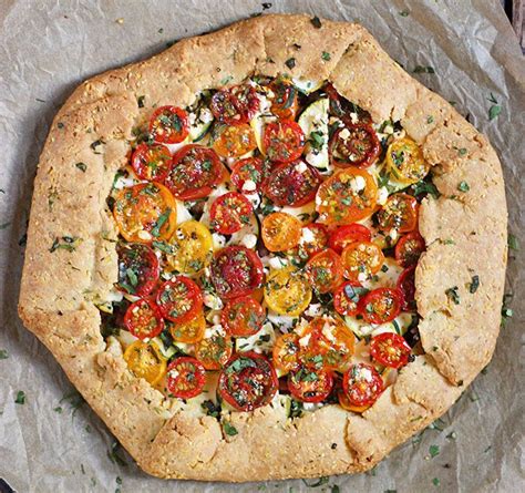 Loaded Heirloom Tomato Galette With Cornmeal Crust From