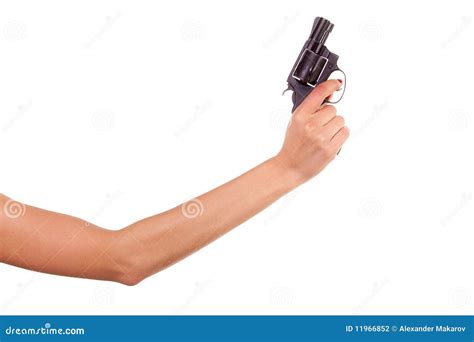 Woman S Hand With A Gun Stock Photo Image Of Isolated 11966852
