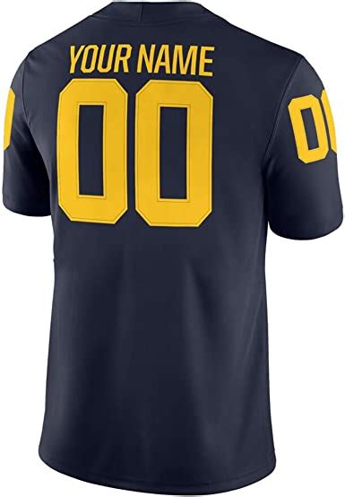 Navy Custom Men Youths Football Jerseys Embroidered Your Name Numbers