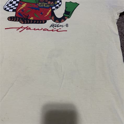 Vtg Crazy Shirts Hawaii T Shirt B Kliban Jog Cat Jogging 70s 80s Medium