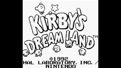 Kirbys Dream Land Game Boy Title Screen Youtube