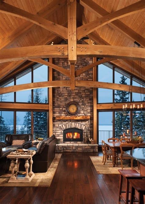 A Mountain Timber Frame Home Nestled On A Breathtaking Canadian Lake