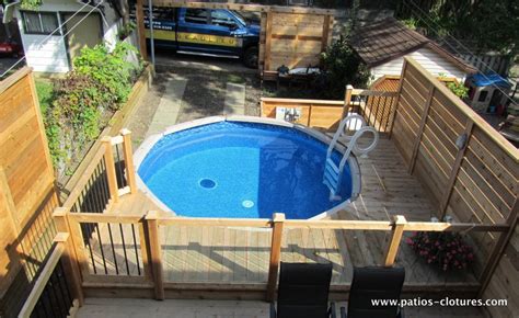 Plan pour patio avec piscine hors terre. Patio Verret | Patios et Clôtures Beaulieu