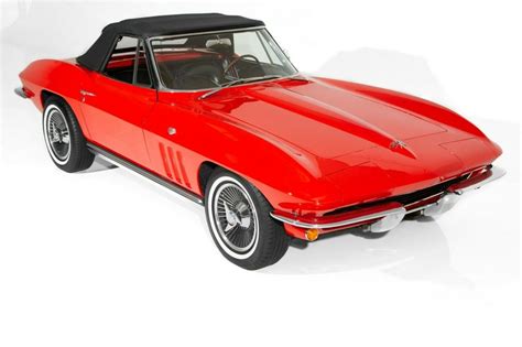 Rare L76 Numbers Matching 1965 Corvette Stingray Convertible Rally Red